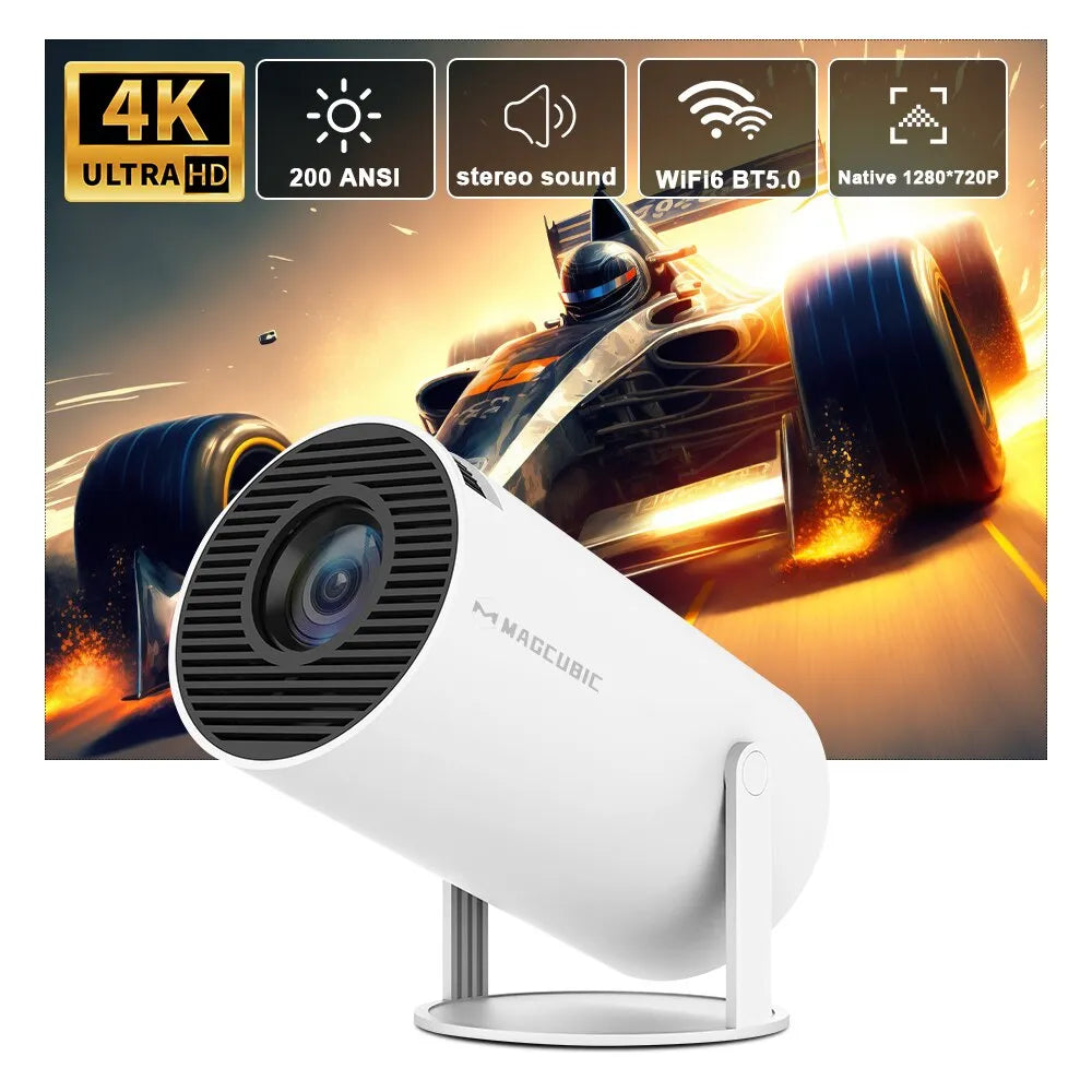 DITONG HY300 Plus HD Projector portatil 4K 1280x720P Android 11 Wifi6 LED  Video Home Theater Cinema Phone mini Proyector Movie